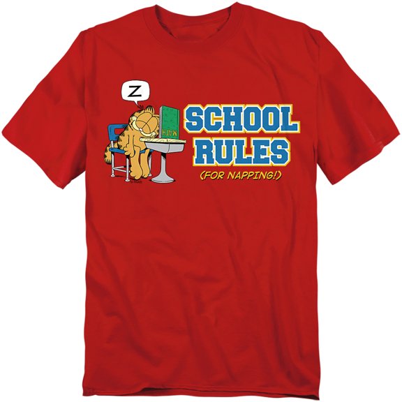 Garfield T-Shirt School Rules Unisex Graphic Tee For Men & Women