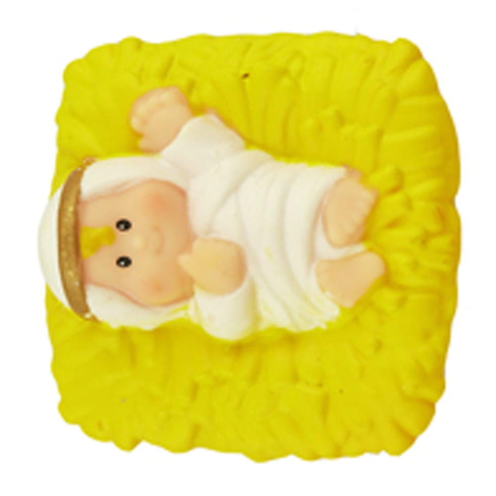 YELLOW Fisher Price Little People Square Baby Jesus FIGURE GIFT RARE DOLL FIGURE