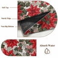 thumbnail image 6 of Round Rugs 8Ft, Red Floral Christmas Round Area Rug Washable Indoor Throw Carpet, Xmas Floral Botanical Rustic Large Non Slip Circle Rug for Kids Room RV Home Decor Aesthetic, 6 of 8
