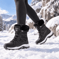 thumbnail image 3 of Stepedia Winter Snow Boots Womens Warm Faux Fur Insulated Non-Slip Outdoor Mid Calf Boots, Black, 3 of 8