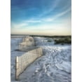 thumbnail image 2 of Rowland, Joseph 19x24 Black Ornate Wood Framed with Double Matting Museum Art Print Titled - Sand Fence, 2 of 4