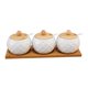 thumbnail image 3 of Tarros de especias con bandeja multiusos, plato dividido moderno para servir, tarros de condimentos para dulces, frutos secos, plato, comedor, fiesta, A, 3 of 10