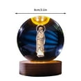 thumbnail image 7 of Harpi LED Night Light, Room Decor, Crystal Ball Night Light Engraved Holy Family Figurine Statue with Wooden Stand Color Changing Light Glass Religious Collection Catholic Church Christmas Gifts, 7 of 7