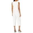 thumbnail image 2 of Tommy Hilfiger V-Neck Scuba Crepe Crop Jumpsuit Ivory 14, 2 of 2
