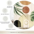 thumbnail image 5 of Mid Century Boho Shower Curtain Abstract Tropical Palm Leaf Watercolor Arch Botanical Minimalist Geometric Bathroom Aesthetic 72Wx72L Inches Bath Accessories Home Decor Fabric 12 Pack Hooks, 5 of 6