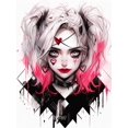 thumbnail image 1 of Pintura de diamantes de polvo de hadas Harley Quinn, mosaico de arte del Joker de la chica del payaso, bordado de punto de cruz, diamantes de imitación, decoración del hogar, regalo, 1 of 4