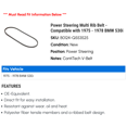 thumbnail image 2 of Power Steering Multi Rib Belt - Compatible with 1975 - 1978 BMW 530i 1976 1977, 2 of 2