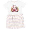 thumbnail image 3 of Inktastic Cute Lamb with Pink and Flowers Girls Toddler Dress, 3 of 5
