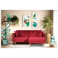 thumbnail image 1 of Sala Modular Sofá Cama Reversible De Lino Rojo Modelo Ritz, 1 of 9