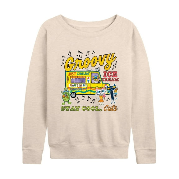 Pete The Cat - Groovy Ice Cream Truck - Women's French Terry Long Sleeve Shirt