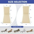 thumbnail image 3 of Chaise Lounge Cushions Outdoor, Waterproof Lounge Chair Cushion, 72x 21x 3 Inch Outdoor Chair Cushions with Ties, High-Density Foam Patio Lounge Chair Pads for Lawn, Pool & Beach, Beige, 3 of 14