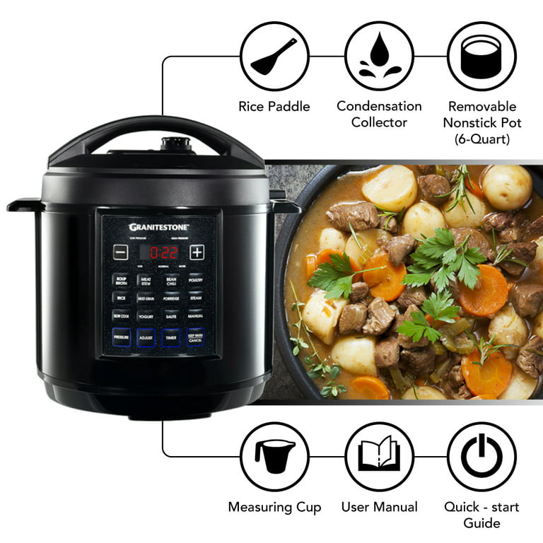 Moss & Stone Electric Pressure Cooker with Large LCD Display