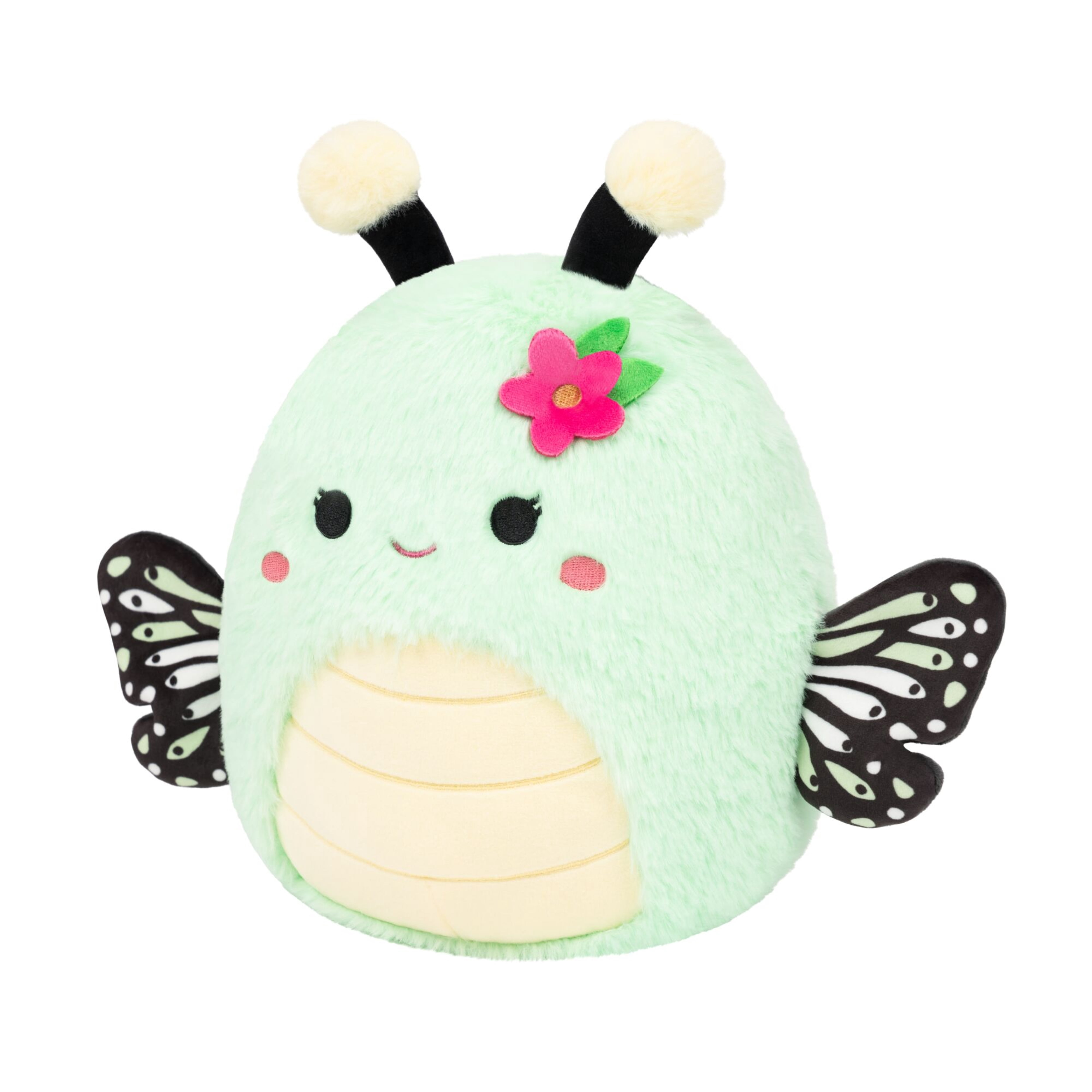 Squishmallows FuzzAMallow Official 8 inch Taysha the Light Green Butterfly With Flower Pin - Child's Ultra Soft Plush Toy