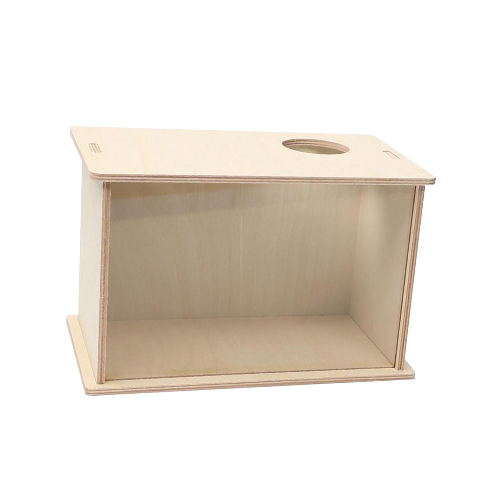 Hamster Digging Box Hamster Sand Bath Box Bed Visible Playing Hideout Rest Hutch Bathroom Sand Bath Container for Gerbils Chinchillas Mice , 25cmx15cmx15cm