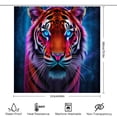 thumbnail image 4 of RKSupls Shower Curtain, Cosmic Neon Galaxy Tiger Polyester Shower Curtain with Hooks for Chic Elegant Home Bathtub Bathroom Decor Washable Curtains, 4 of 5