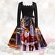 thumbnail image 5 of Vestido de Navidad Vintage de manga larga para mujer, cuello en V, estampado Floral, elegante, fiesta de Navidad, graduación, ropa de invierno, vestido Rockabilly, 5 of 5