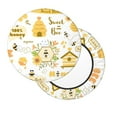 thumbnail image 2 of Fuzoiu Farm Bee Cute Honey Print Bar Stool Cushions, Super Breathable Round Bar Stool Covers,Seat Cushion Round- One Cushion Only-14 inch, 2 of 7