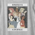 thumbnail image 2 of Women's Disney Princesses Kindness and Courage Poster Scoop Neck Athletic Heather Medium, 2 of 4