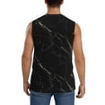 thumbnail image 4 of Easygdp Black Marble Texture Abstract Men's Breathable Tank Tops Sleeveless Sporty T Shirts for Basketball, Mountaineering, Bodybuilding -XX-Large, 4 of 8