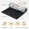 thumbnail image 6 of Round Area Rugs 5Ft, Navy Blue Pumpkins Fall Non-Slip Washable Circle Rugs Carpet, Thanksgiving Wooden Eucalyptus Leaves Indoor Outdoor Rug Floor Mats Throw Runner for Bedroom Living Room Bathroom, 6 of 8