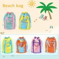 thumbnail image 3 of Tnobhg Beach Bag Hollow Mesh Drainage Large Capacity Drawstring Closure Quick Dry Portable Baby Toys Seashell Stoarge Handbag Shower Bag Travel Toiletry Bag, 3 of 7