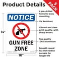 thumbnail image 2 of Gun Free Zone OSHA Notice Aluminum Sign 14 Inch x 10 Inch - 5 Pack, 2 of 8
