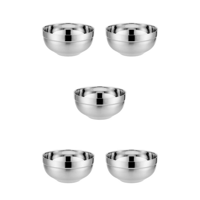 Matsuzay Cuenco pequeño de acero inoxidable, aislamiento de protección térmica, cuencos de Metal duraderos seguros de alta capacidad Type1 NO1