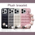 thumbnail image 2 of iPhone 11 12 13 14 Plus PRO MAX 14pro 14 Rejilla De Felpa Con Pulsera Funda Blanda, 2 of 4