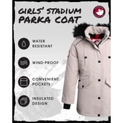 Canada Weather Gear Girls Winter Coat Long Length Faux Fur Puffer Ski Jacket Insulated Fleece Parka