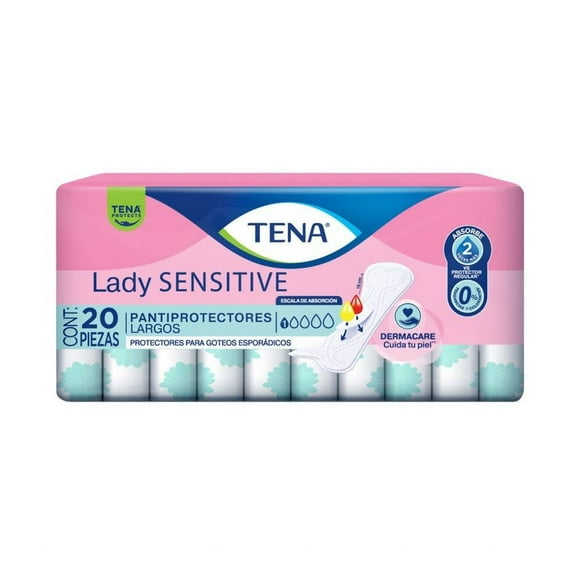 Panti protectores Tena lady sensitive largos 20 pzas