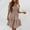 Khaki, variant on Xysaqa Womens Summer Casual Off Shoulder Sundresses, Smocked Tiered Mini Dress for Women High Waist Flowy Beach Dresses