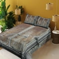 thumbnail image 4 of Ambesonne Vintage Fitted & Top Sheet Set with Shams, Power Locomotive Train, Grey Brown, 4 of 8