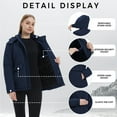 thumbnail image 5 of WenVen Women's Winter Jackets Padded Windbreaker Hooded Puffer Jacket Blue 2XL, 5 of 10