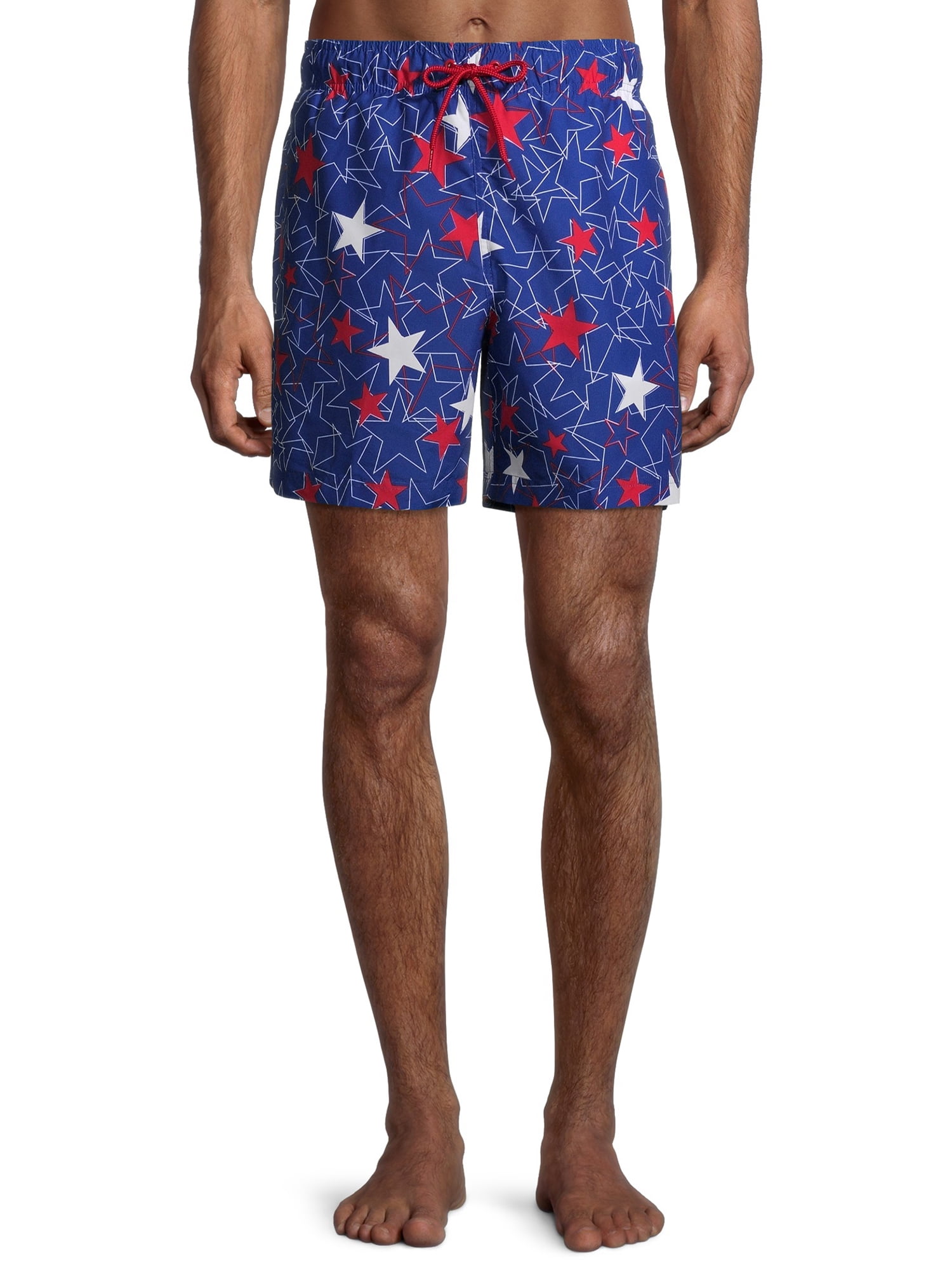 George Mens 3XL 48 50 Shorts Sunwashed American Flag E-Board Swim Trunks NWT New 