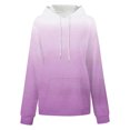thumbnail image 3 of QUINDOS Womens Hoodies Sweatshirts for Women Casual Long Sleeve Gradient Color Crew Neck Pullover Tops, 3 of 4