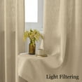 thumbnail image 3 of RISSIEN Burlap Linen Farmhouse Curtains 84 inch Length 2 Panels for Living Room Textured Thick Light Filtering Privacy Window Curtain Drapes with Grommet for Bedroom 7ft (52x84 Khaki), 3 of 8