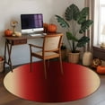 thumbnail image 4 of Yellow Dark Red Gradient Washable Round Area Rug 4 ft, Minimalist Ombre Modern Art, Soft Non Slip Rugs Stain Repellent Indoor Felt Carpet for Living Dining Room Bedroom Home Office, 4 of 9