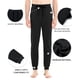 thumbnail image 3 of Idtswch 32/34/36/38 Pantalones de chándal altos para hombre con entrepierna larga, pantalones de chándal extralargos con bolsillos con cremallera, color negro, 3 of 5