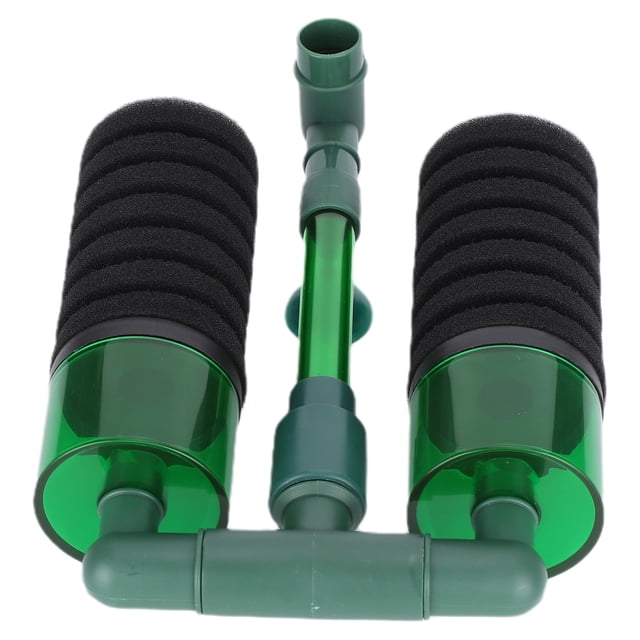 Sponge Filter, Aquarium Bio-Chemical Double Sponge Cleaner Fish Submersible Foam Filter With 2 Suction Cups For Aquarium Fish