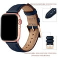 thumbnail image 3 of WFEAGL Apple Watch Series Genuine Leather Replacement Band 42mm 44mm 45mm Dark Blue/Rose Gold, 3 of 8