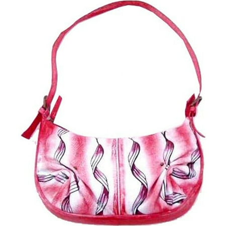 Kozmic Genuine Leather Pleated/Printed Shoulder Bag