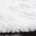 thumbnail image 3 of SAFAVIEH Ocean Amyas Solid Shag Area Rug, Ivory, 4' x 4' Round, 3 of 7
