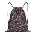 thumbnail image 1 of Xecao Snakes And Snake Fruit Pattern Sports Drawstring Backpack - String Swim Gym Bag with Wet Proof Pocket for Women&Men-Small, 1 of 6