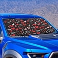 thumbnail image 4 of Xixirimido Windshield Sun Shade for Car SUV Truck Foldable Sunshade for Car Windshield Block UV Rays Keep Your Vehicle Cool Car Interior Accessories, Heart Shapes Red, 4 of 8