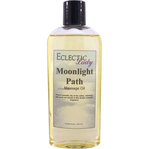 Moonlight Path Massage Oil by Eclectic Lady, 8 oz, Sweet Almond Oil and Jojoba Oil