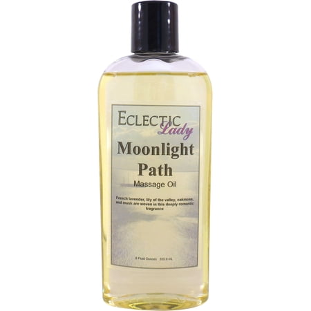 Moonlight Path Massage Oil by Eclectic Lady, 8 oz, Sweet Almond Oil and Jojoba Oil