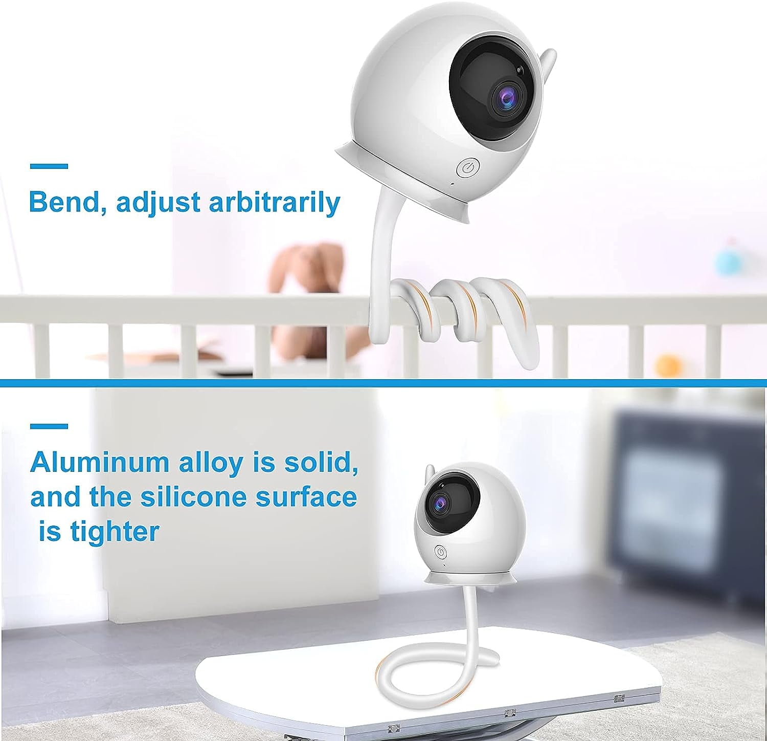 Flexible Twist Mount Bracket for Vtech Baby Monitor Security Camera Holder