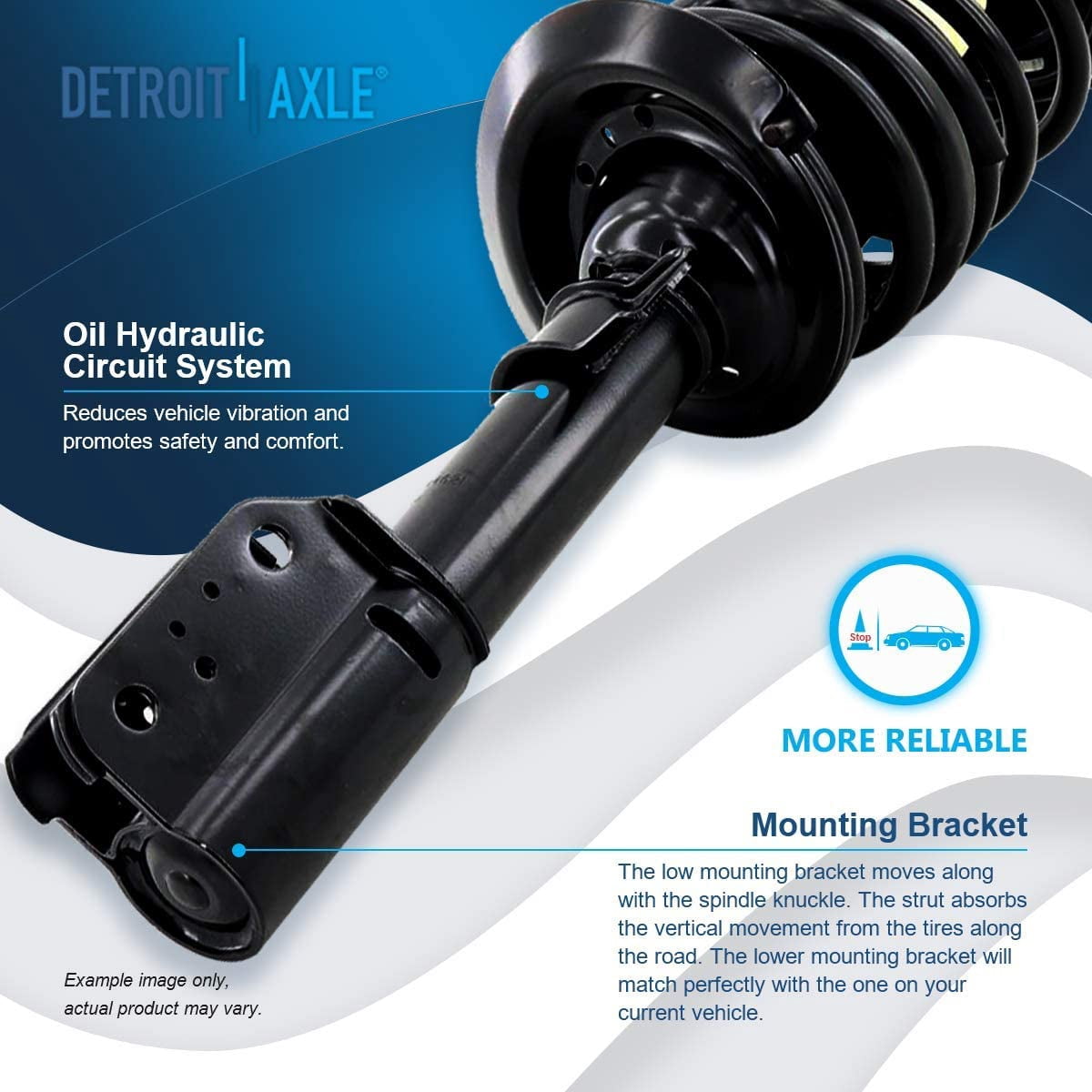 Detroit Axle - 16" Wheels Front & Rear Struts + Outer Tie Rods + Lower Ball Joints + Sway Bars Replacement for 2004 - 2008 Pontiac Grand Prix (No GXP Models) - 10pc Set