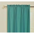 thumbnail image 2 of 1Pc Black Taupe (Eid) Lined Foam Backing Blackout Faux Silk Drape Panel Top Chrome Metallic Grommet Window Curtain Treatment Drape 2 Shade 37 Wide X 84 Length, 2 of 3