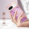 thumbnail image 3 of Feishell Marble Texture Design for Google Pixel 8 Case Support Wireless Charging Slim Glossy Shockproof Anti-Scratch Soft & Flexible Protective Phone Case for Women Girls,A, 3 of 6